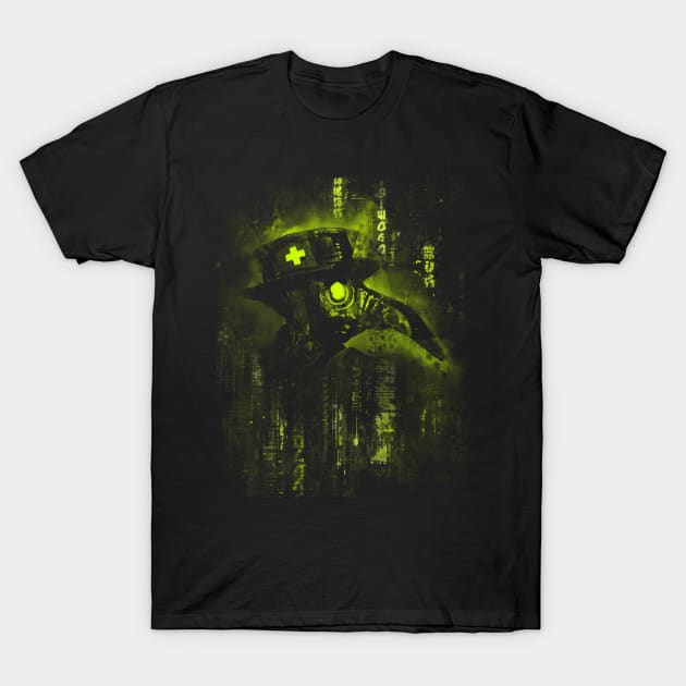 Science Fiction Horror Plague Doctor - Futuristic Dystopian Character T-Shirt by Area31Studios